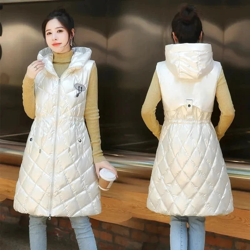 Autumn Winter Women Sleeveless Waistcoat Warm Puffer Jacket GlowCart