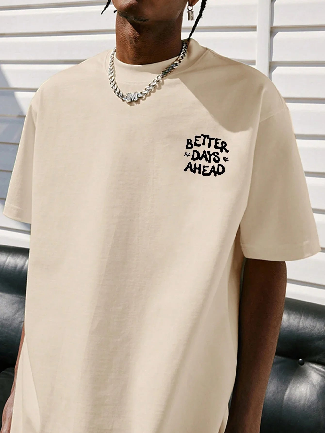 Better Days Ahead Letter Graphic Men Women T-Shirt O-Neck Casual Oversize T-Shirt Fashion Cotton Tee Clothes Summer Loose Tshirt GlowCart