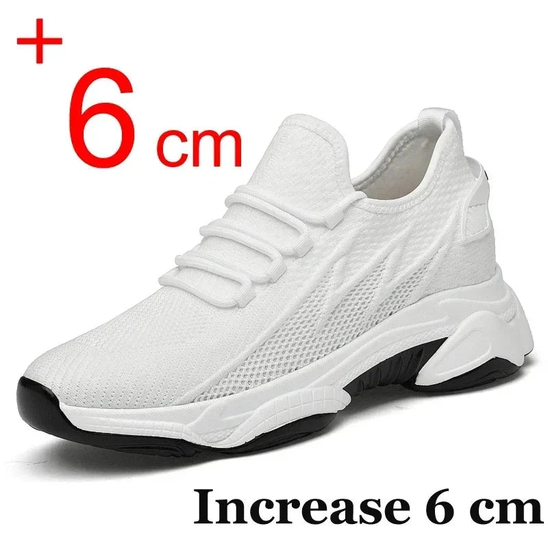 Increasing men sneakers casual heightening shoes 8cm height GlowCart