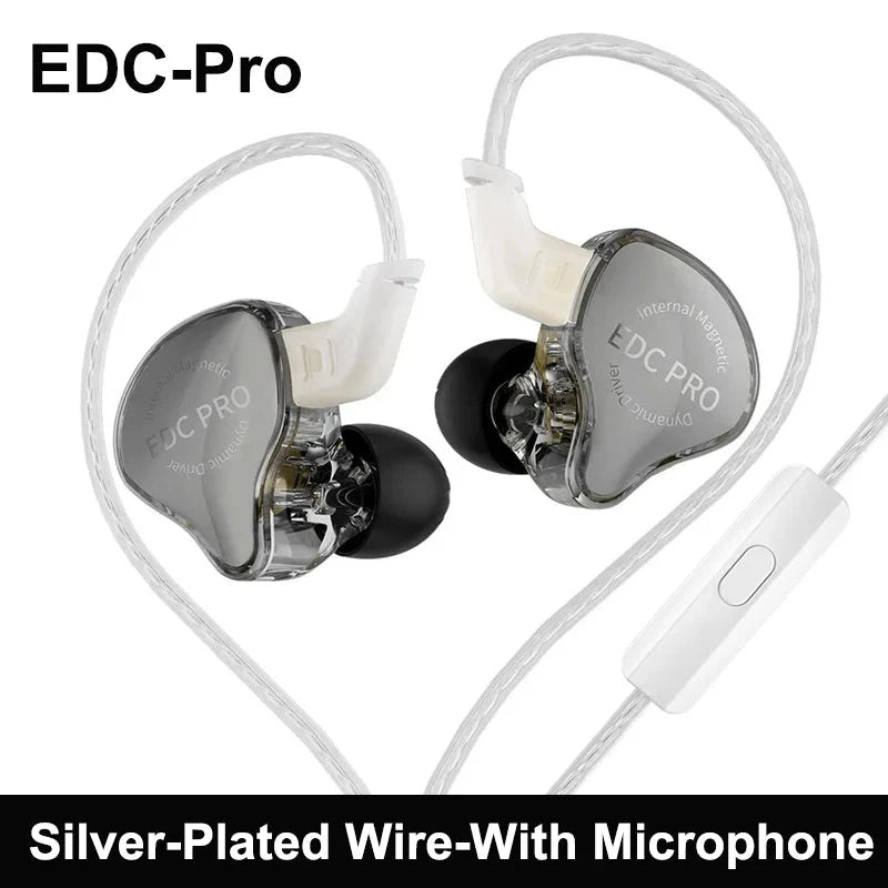 New KZ EDC Pro Headset Dynamic In-Ear Monitor HiFi Wired GlowCart