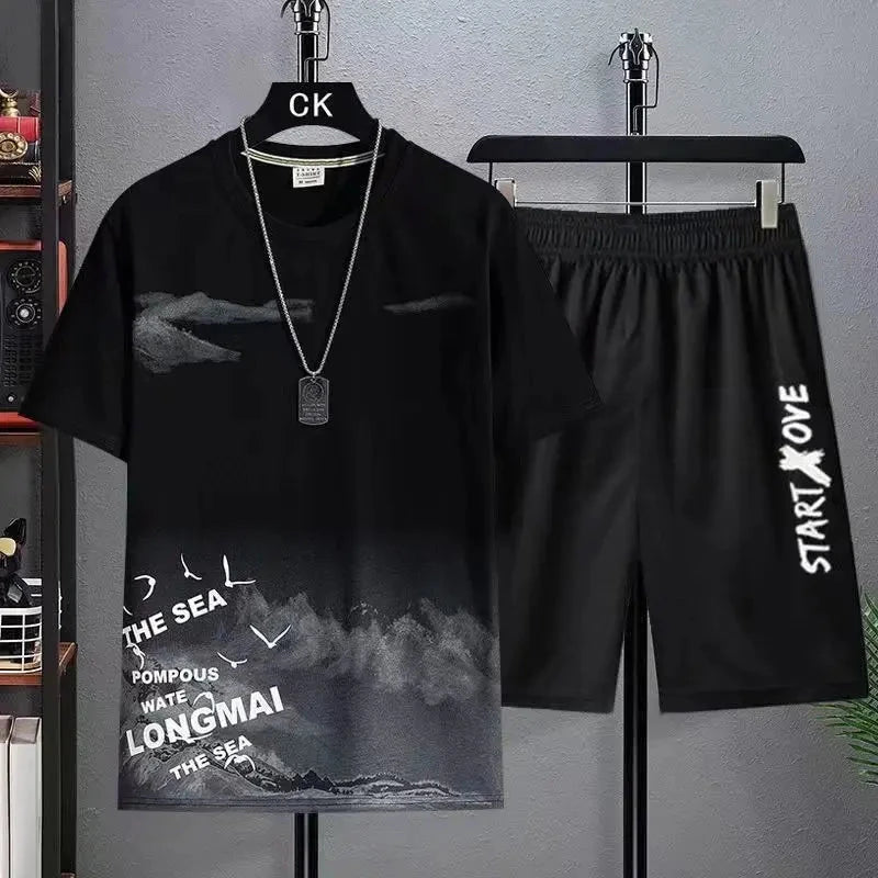 Trendy Suits for men  Men's Summer Shorts Set Gym Outfit GlowCart