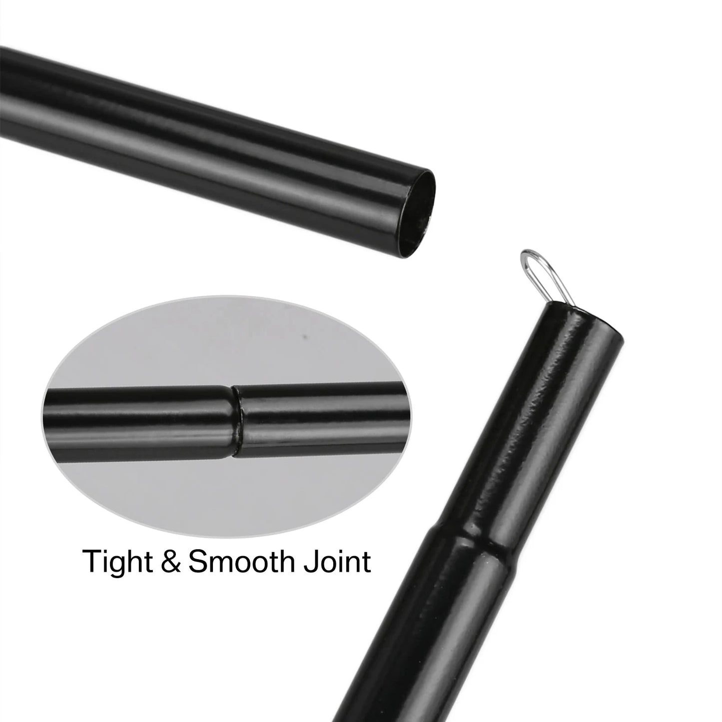 Set of 2 Tent Poles Adjustable Tarp Poles Steel Rods for Sun GlowCart