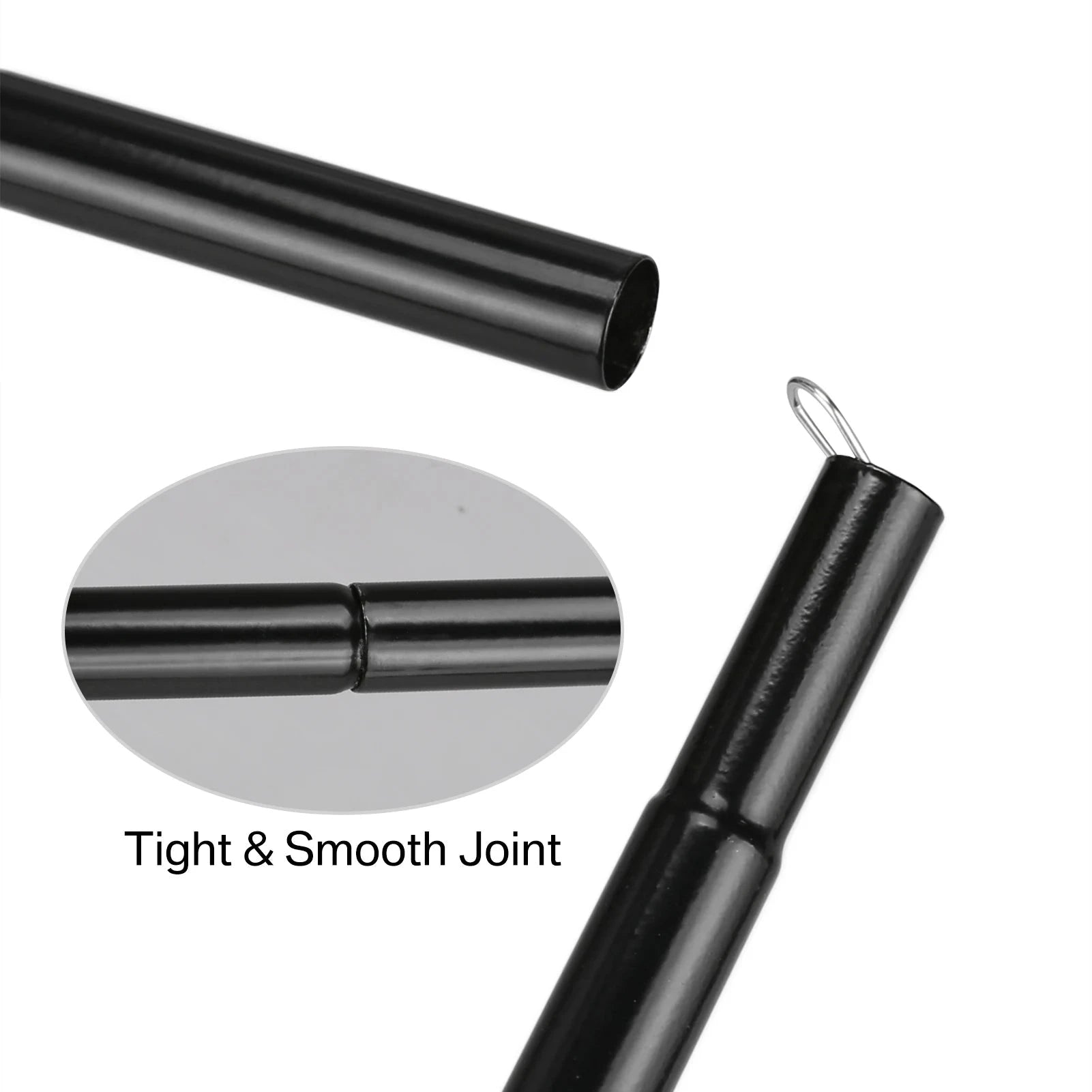 Set of 2 Tent Poles Adjustable Tarp Poles Steel Rods for Sun GlowCart