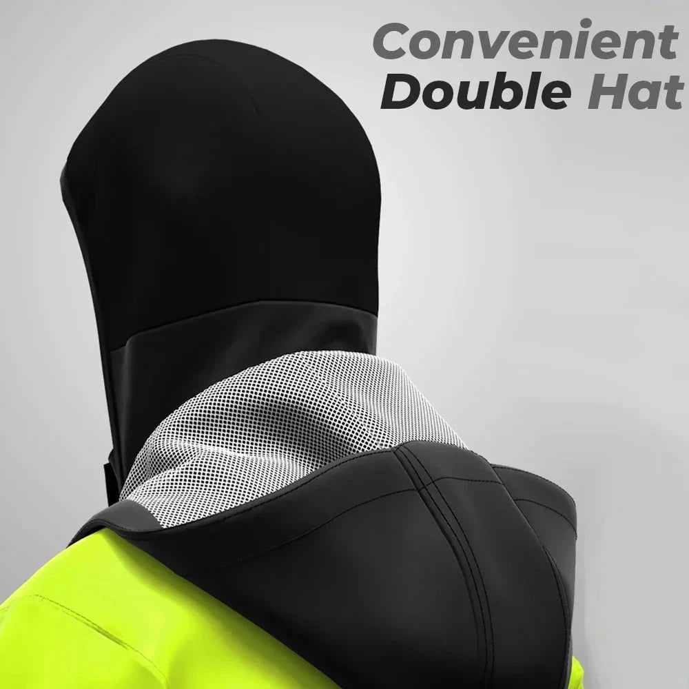 Raincoat Suit LED Alert Waterproof Cap Rain Jacket Pants GlowCart