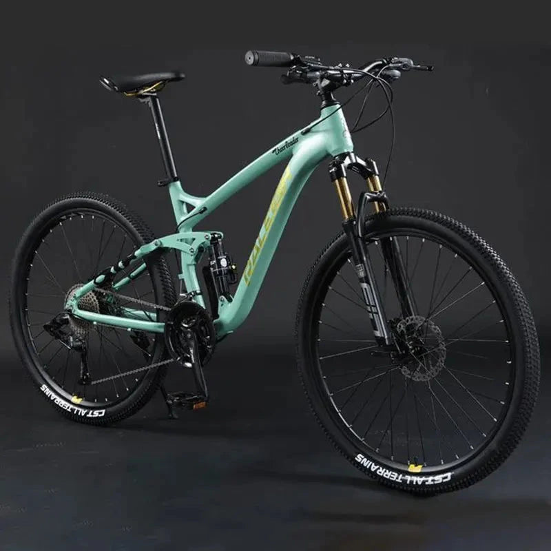 Aluminum Frame Fashion Full Suspension Bicycle Bicicletas 26 27.5 29 Inch Mountain Bike Racing Bike GlowCart