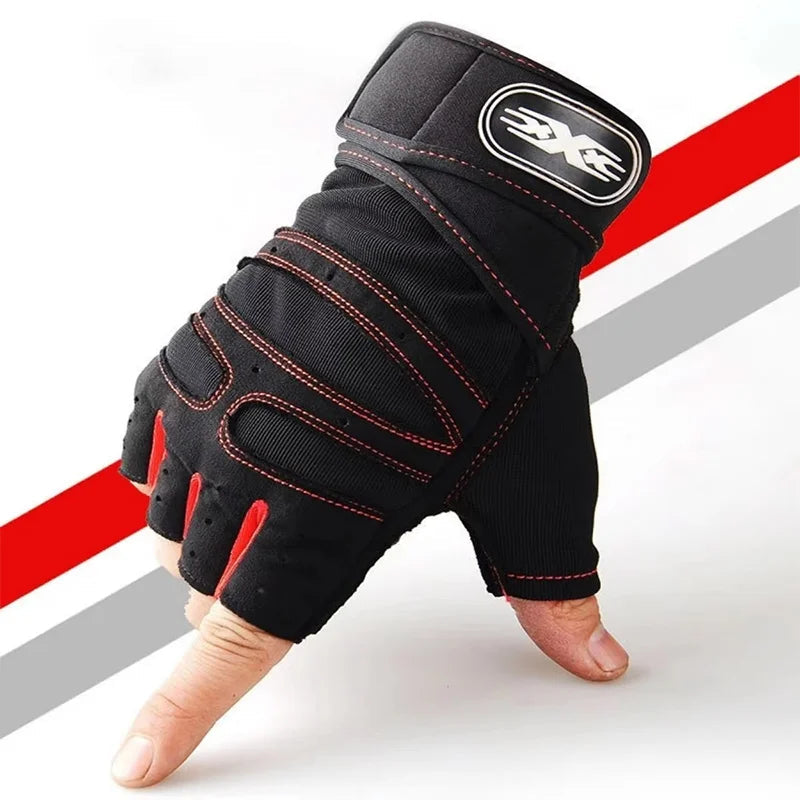 Mountain Road Sports Protective Gloves Half-Finger Breathable Anti-Slip Cycling Fitness Weight Training GlowCart