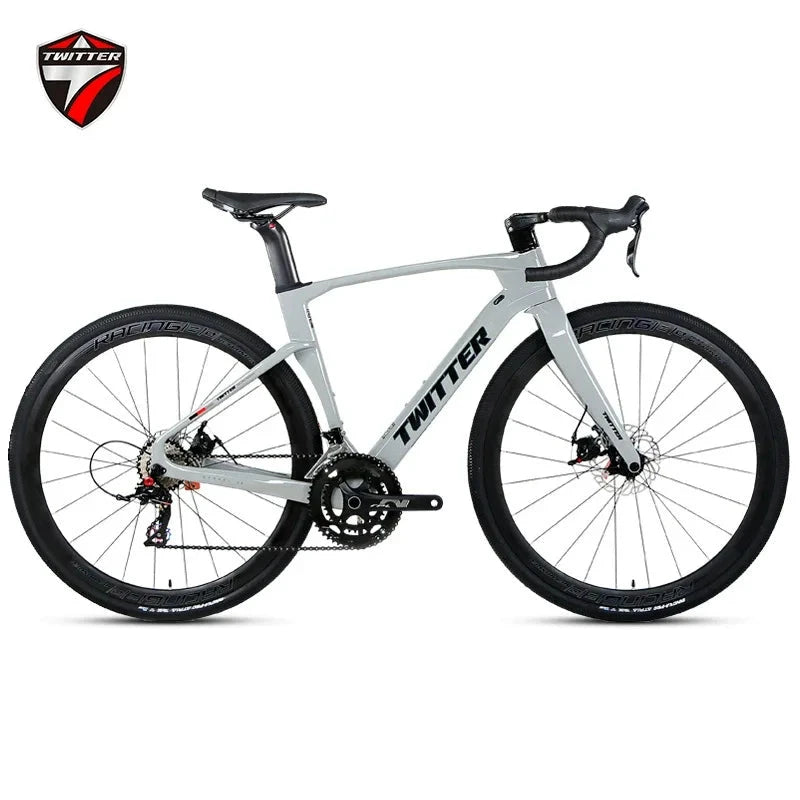 TWITTER 2025 GRAVEL-V3 new 700C off-road gravel carbon fiber road bicycle hydraulic oil disc brake mechanical transmission GlowCart