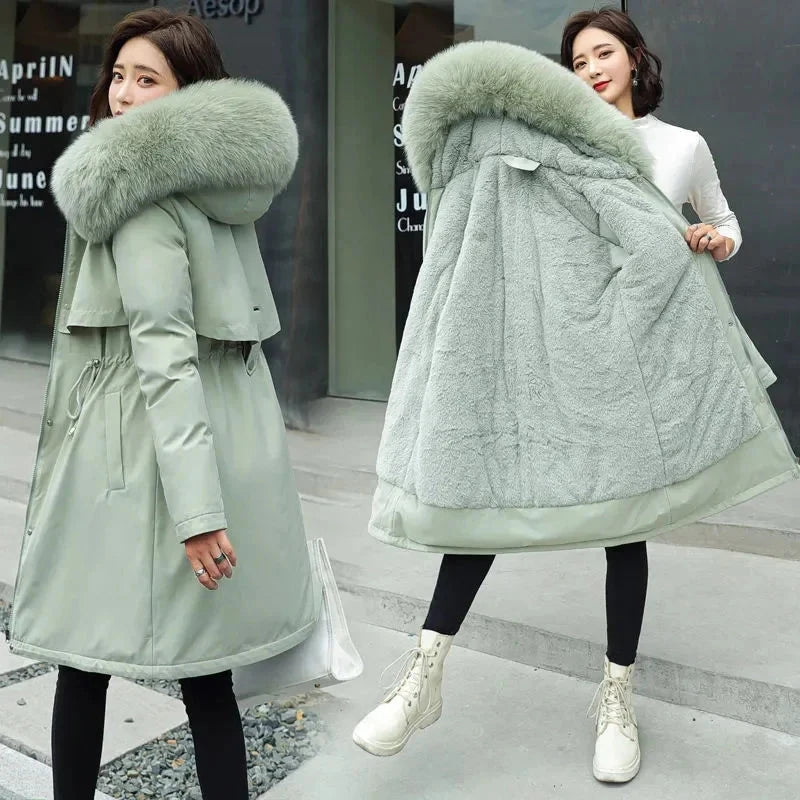 Winter Jacket 2025 New Women Parka Clothes Long Coat Wool GlowCart
