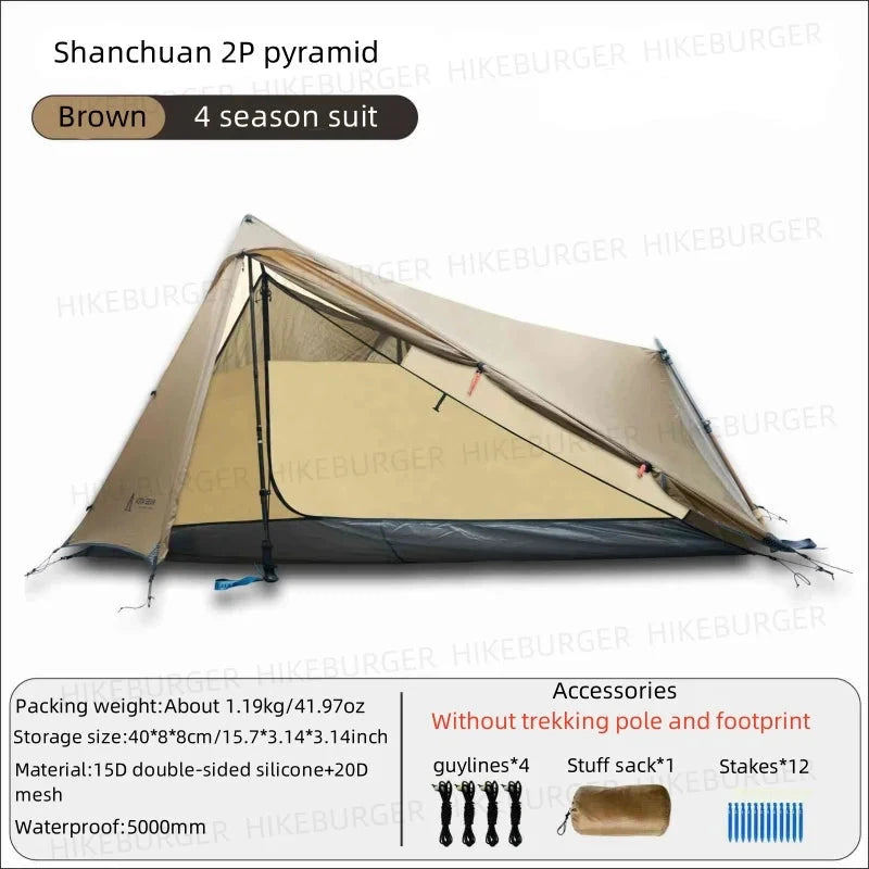 ASTAGEAR Shanchun 2P Ultralight Tarp Tent Outdoor Camping GlowCart