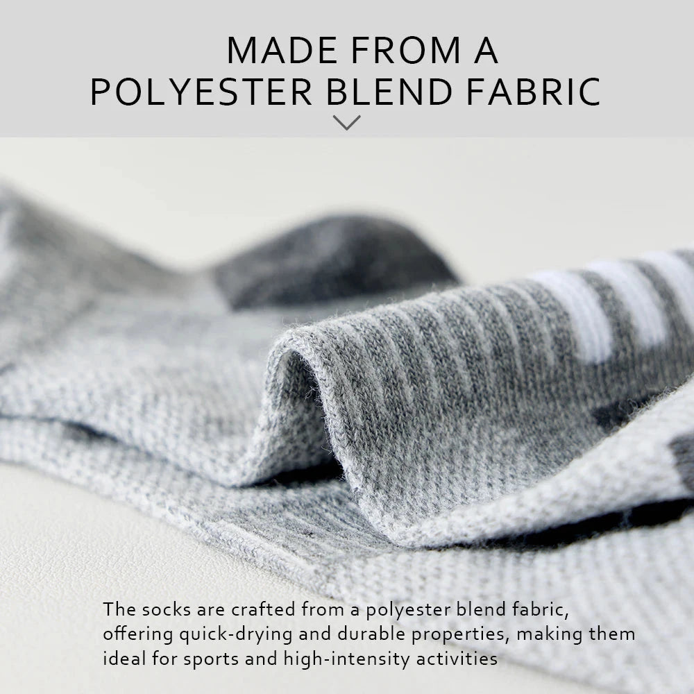 10 Pairs Men's Ankle Socks Summer Thin Men's Mesh Breathable Sports Short Socks Black Teenager Striped student Socks Gift 39-44 GlowCart