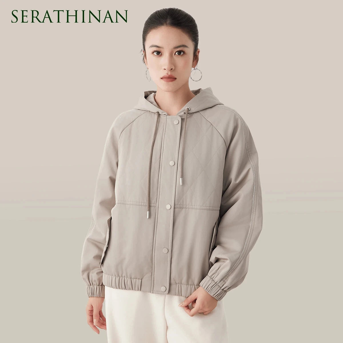 K2647L High quality luxury brand women's clothing hooded GlowCart