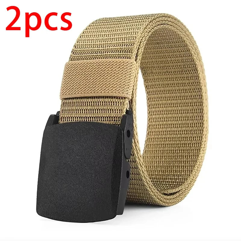 Men's Belt Outdoor Casual Canvas Belt Metal Free Training GlowCart