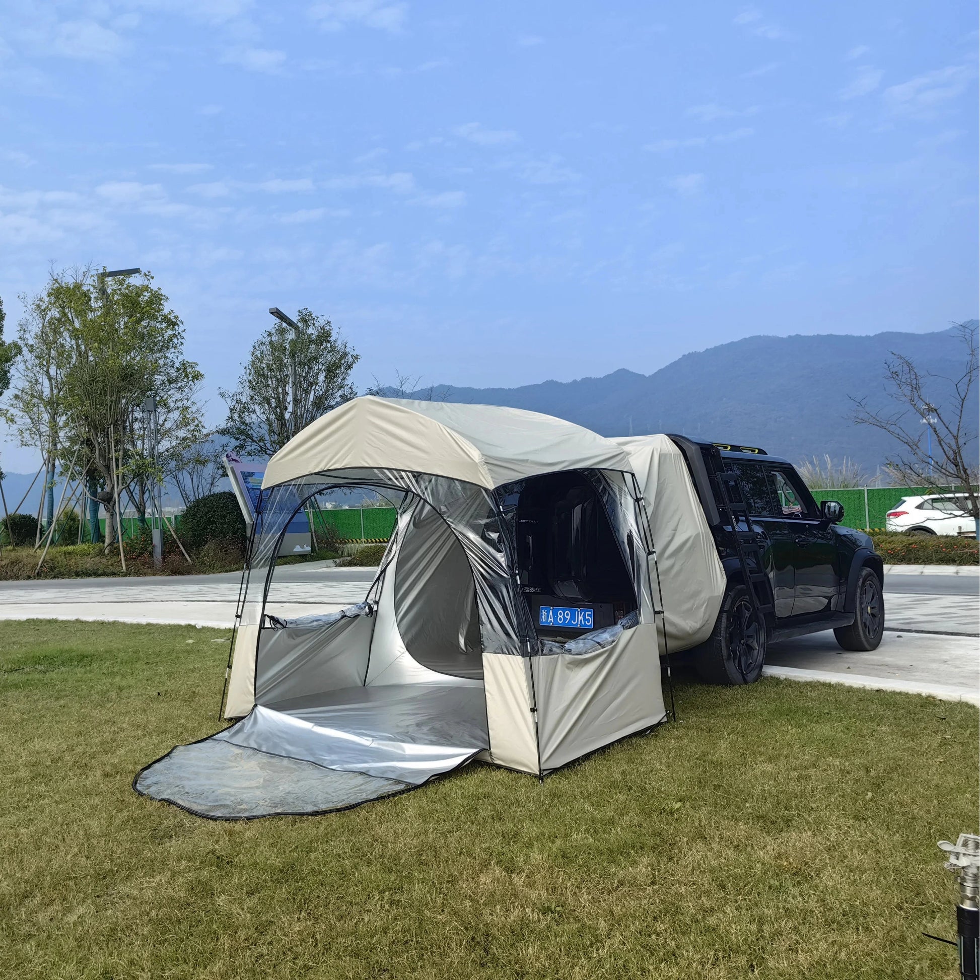 SUV Tent for Camping for 3-4 Person, 6.8 FT Clear PVC Bubble GlowCart