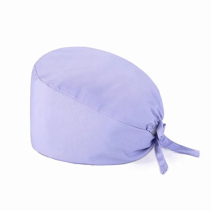 Unisex Women Scrub Nurse Caps Solid Color Adjustable GlowCart