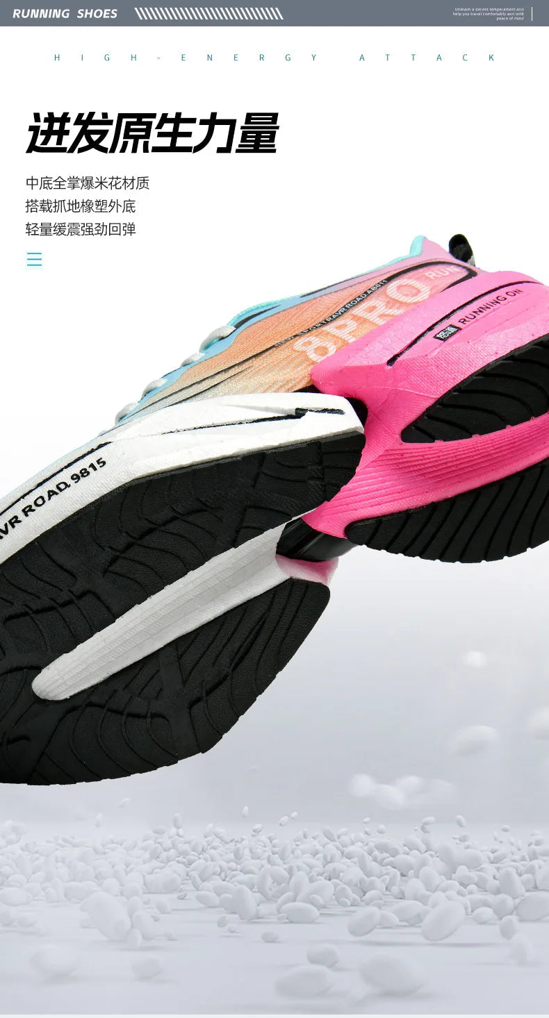 Speciality Carbon Plate Sports Running Shoes Marathon Air Cushion Men Breathable Lightweight Women Comfortable Nonskid Sneakers GlowCart