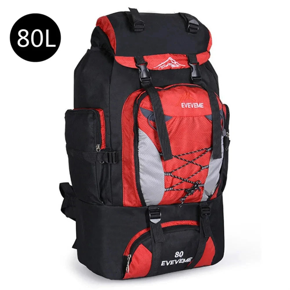 Men's 80L Large Waterproof Climbing Hiking Backpack Camping GlowCart