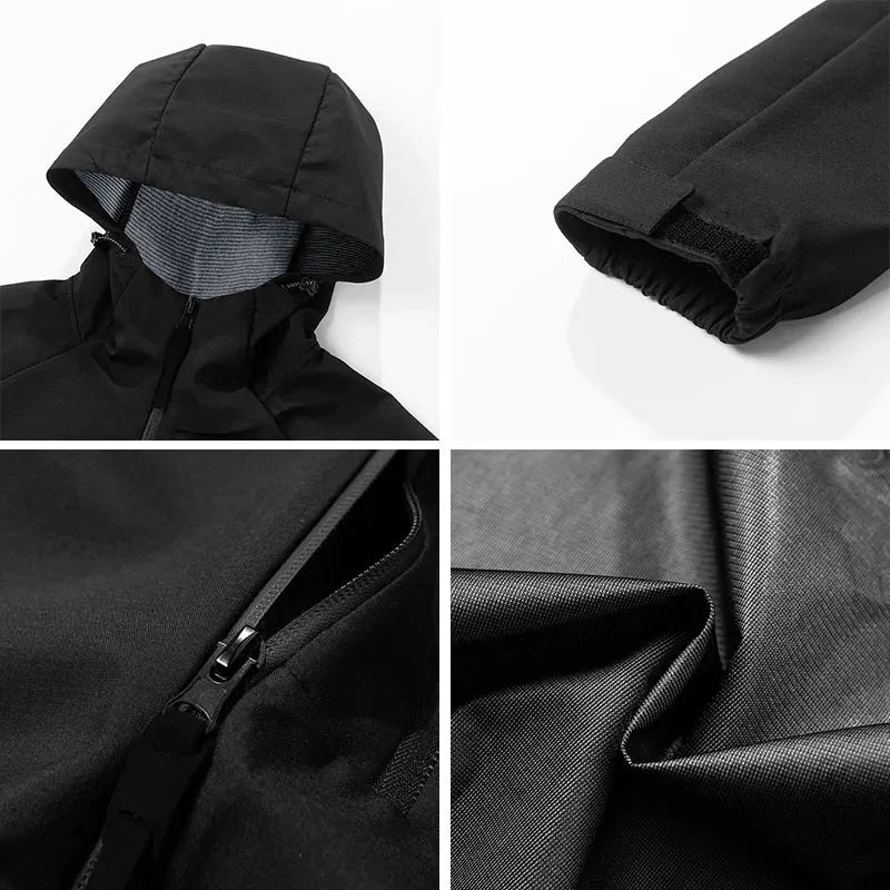 Reflective Hiking Jacket Waterproof Outdoor Men Windbreaker GlowCart