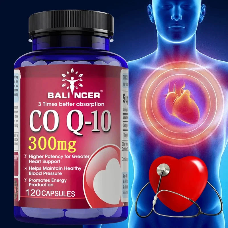 Co Q10 300 Mg Capsules - Supports Cardiovascular & Nervous GlowCart