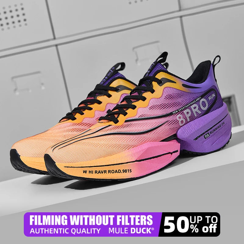 Speciality Carbon Plate Sports Running Shoes Marathon Air Cushion Men Breathable Lightweight Women Comfortable Nonskid Sneakers GlowCart