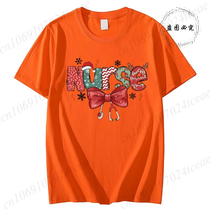 Christmas Nursing Women's T-shirts Christmas Nurse Shirt GlowCart