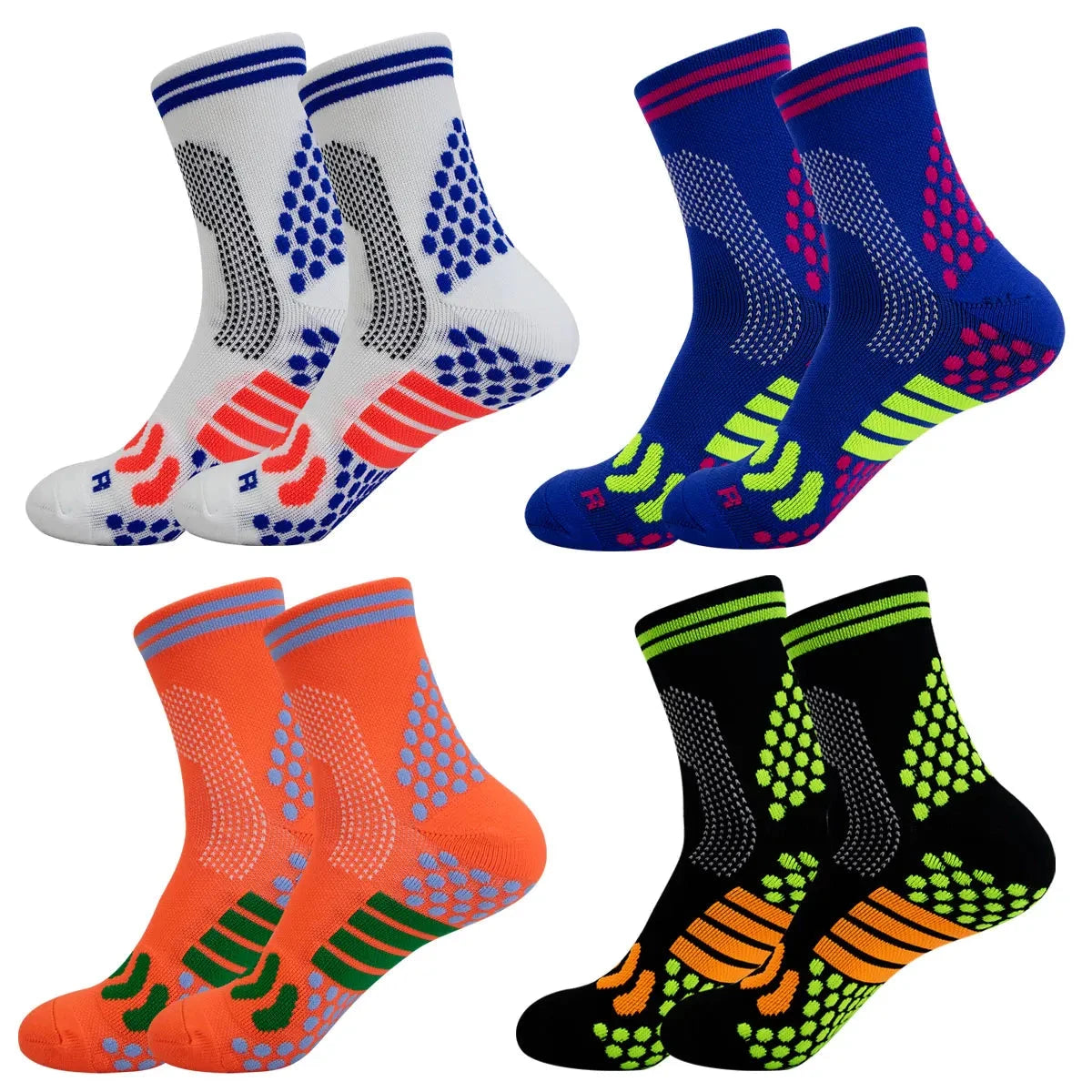 Pair of Football Socks Men's Sports Socks Mid-calf Socks Silicone Non-slip Dot Socks Basketball Yoga Socks for Women GlowCart
