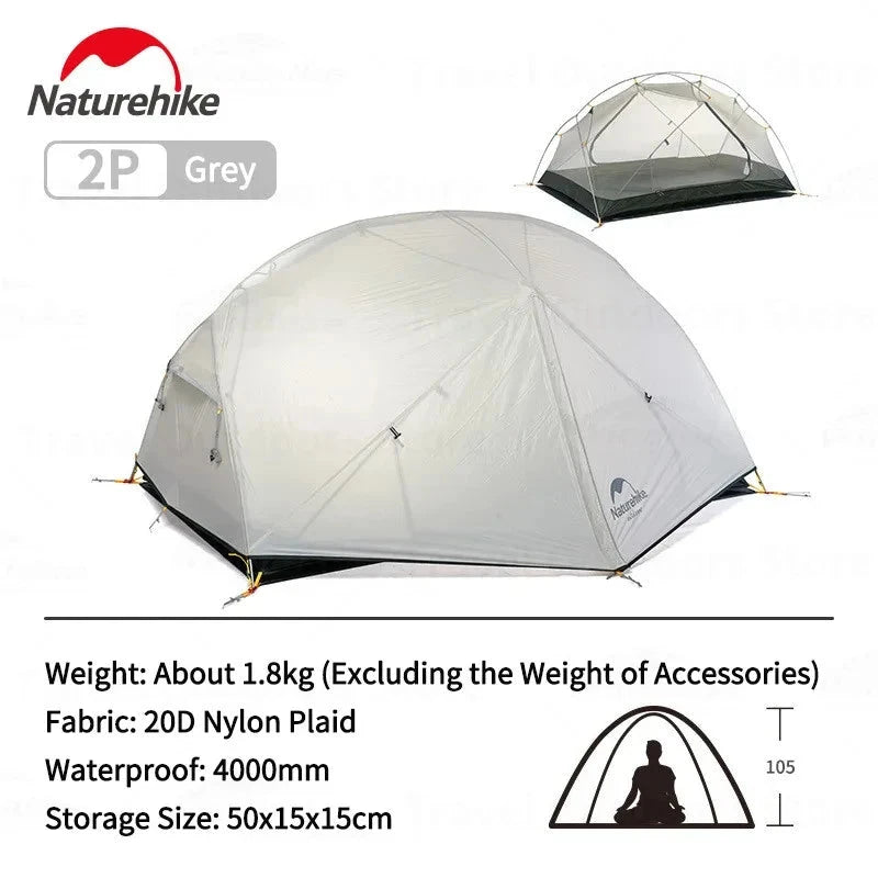 Naturehike Mongar 2 Tent Ultralight Waterproof 20D Nylon GlowCart
