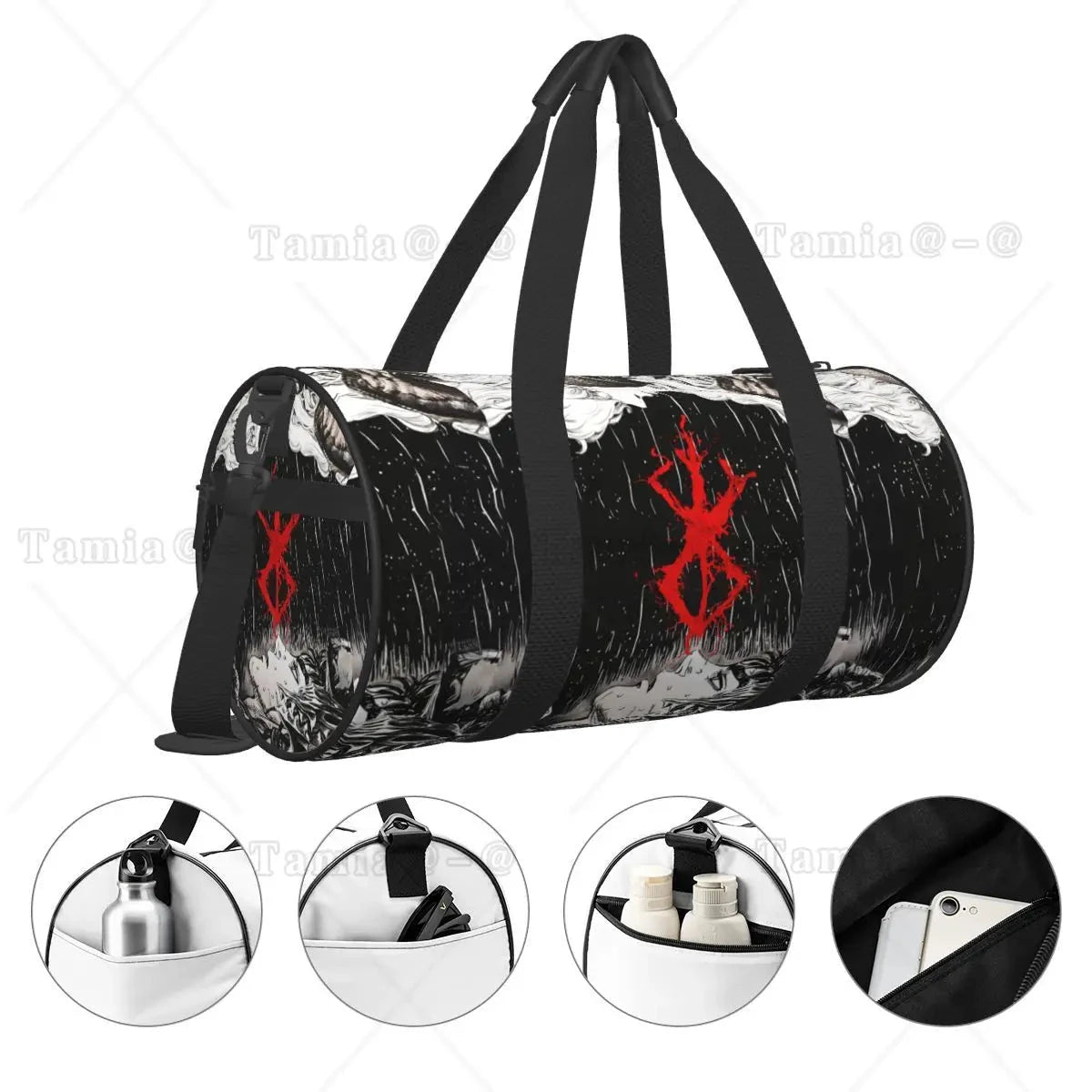 Japan Anime Bereserk Sports Gym Bag with Pocket Waterproof GlowCart