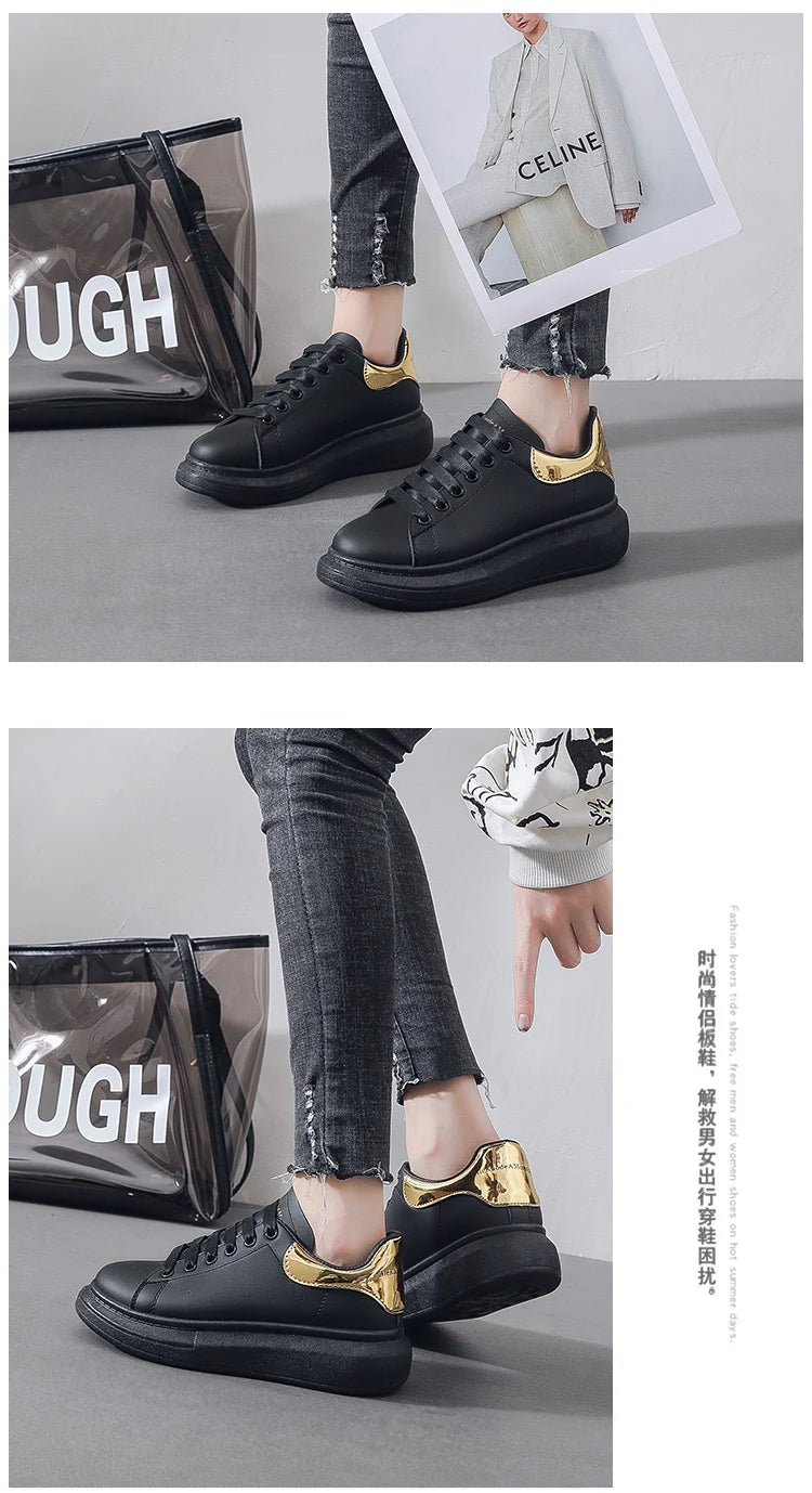 2025 Men Causal Shoes Pring Brand Spring Designer Wedges White Sneakers Platform Tenis Feminino Trainers Female Walking GlowCart