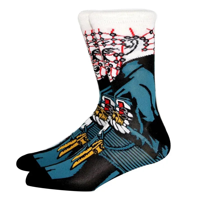 New Anime Funny Socks Long Men's Socks Cosplay Hip Hop Novelty HALLOWEE Crazy Soken Skateboard Socks horrible Women's Socks GlowCart