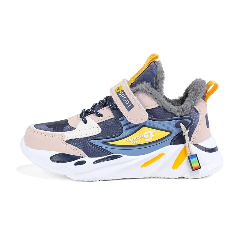 Winter Children Sneaker Shoes Fashion Platform Kids Boys Cotton Sneaker Warm Plush Casual Sports Tennis Shoes GlowCart