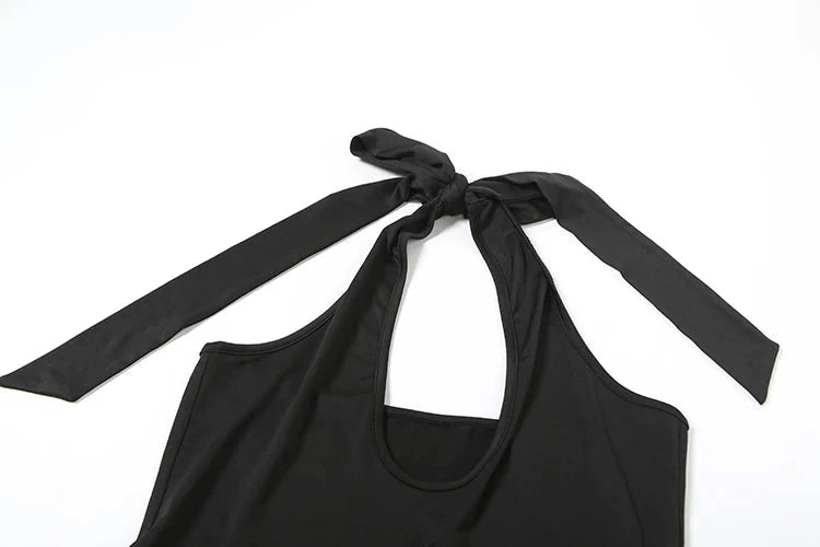 Weird Puss Metal Ribbon Dress Women Y2K Elegant Summer GlowCart