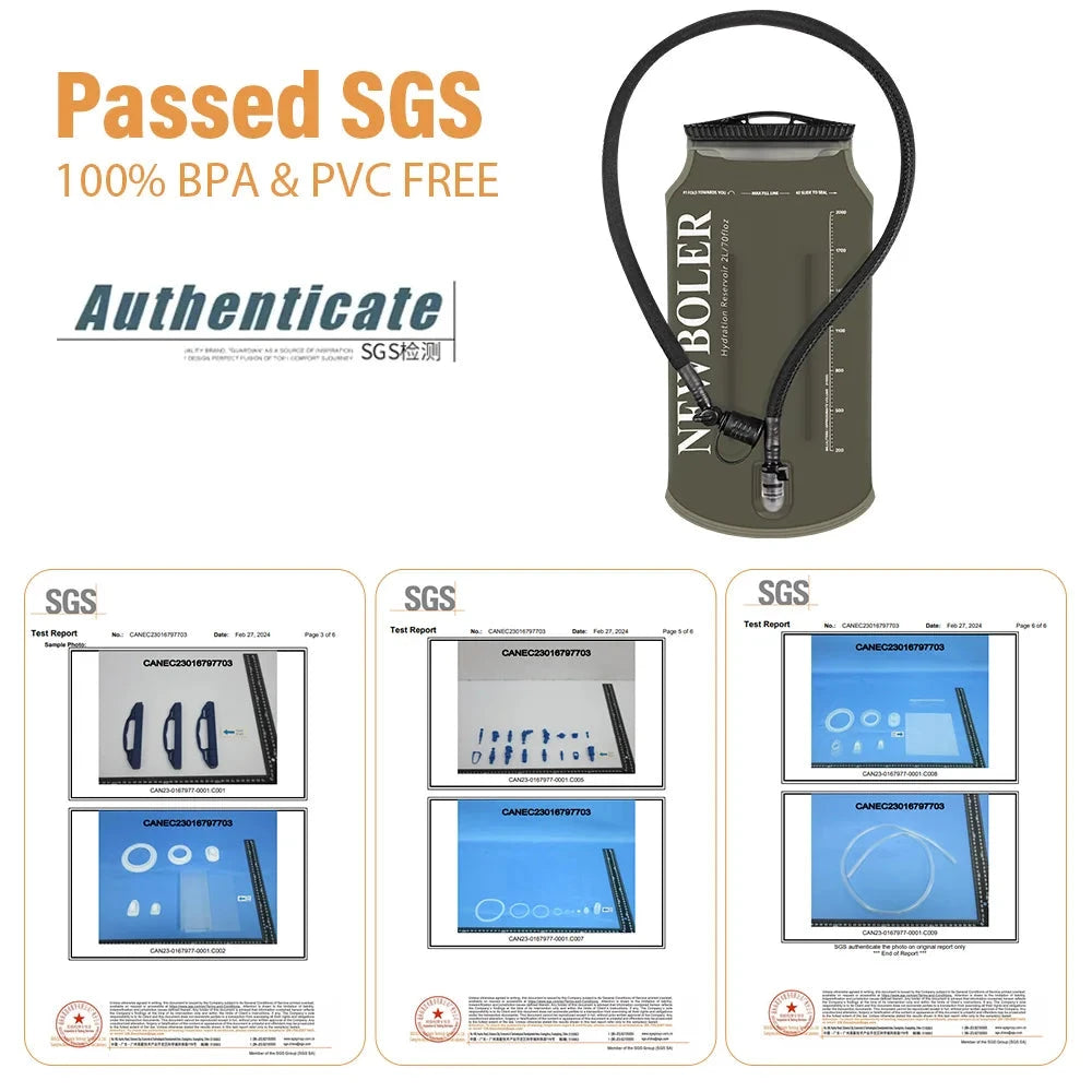 NEWBOLER TPU Detachable Drinking Tube Water Bag Large Capacity Outdoor Drinking Bag Mountaineering Running Reservoir Bag 2L/3L GlowCart