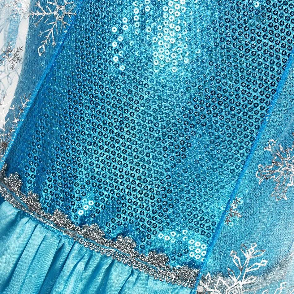 Girls Snow Queen Elsa Kids Costumes for Girl 2025 Carnival GlowCart
