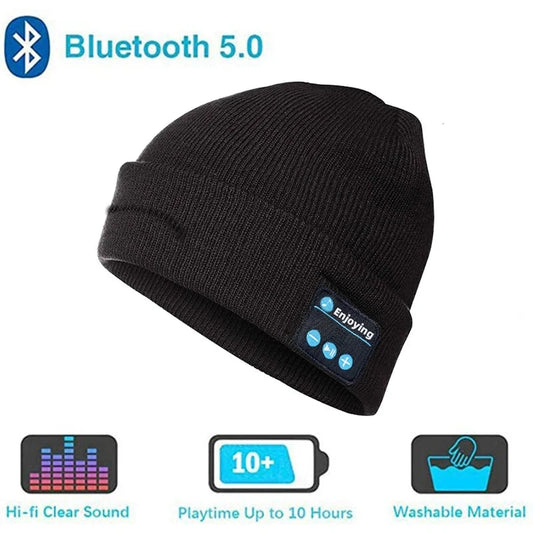 Winter Sports Bluetooth Hat Warm Beanie Music Wireless GlowCart