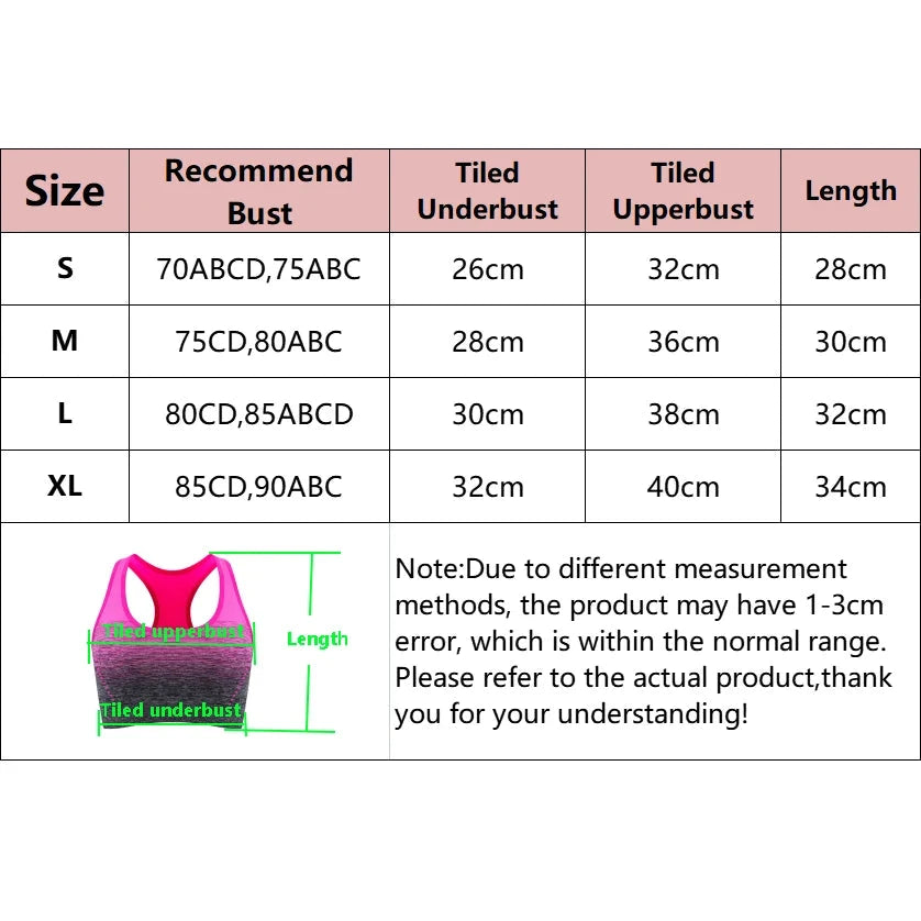 Women Sports Bra Shock-absorbing Bra Breathable Shock-proof Underwear Steel Ring Free Yoga Bra Running Vest Fitness Workout Tops GlowCart