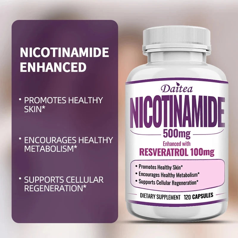 Niacinamide Vitamin B3 Capsules - Supports Brain Function GlowCart