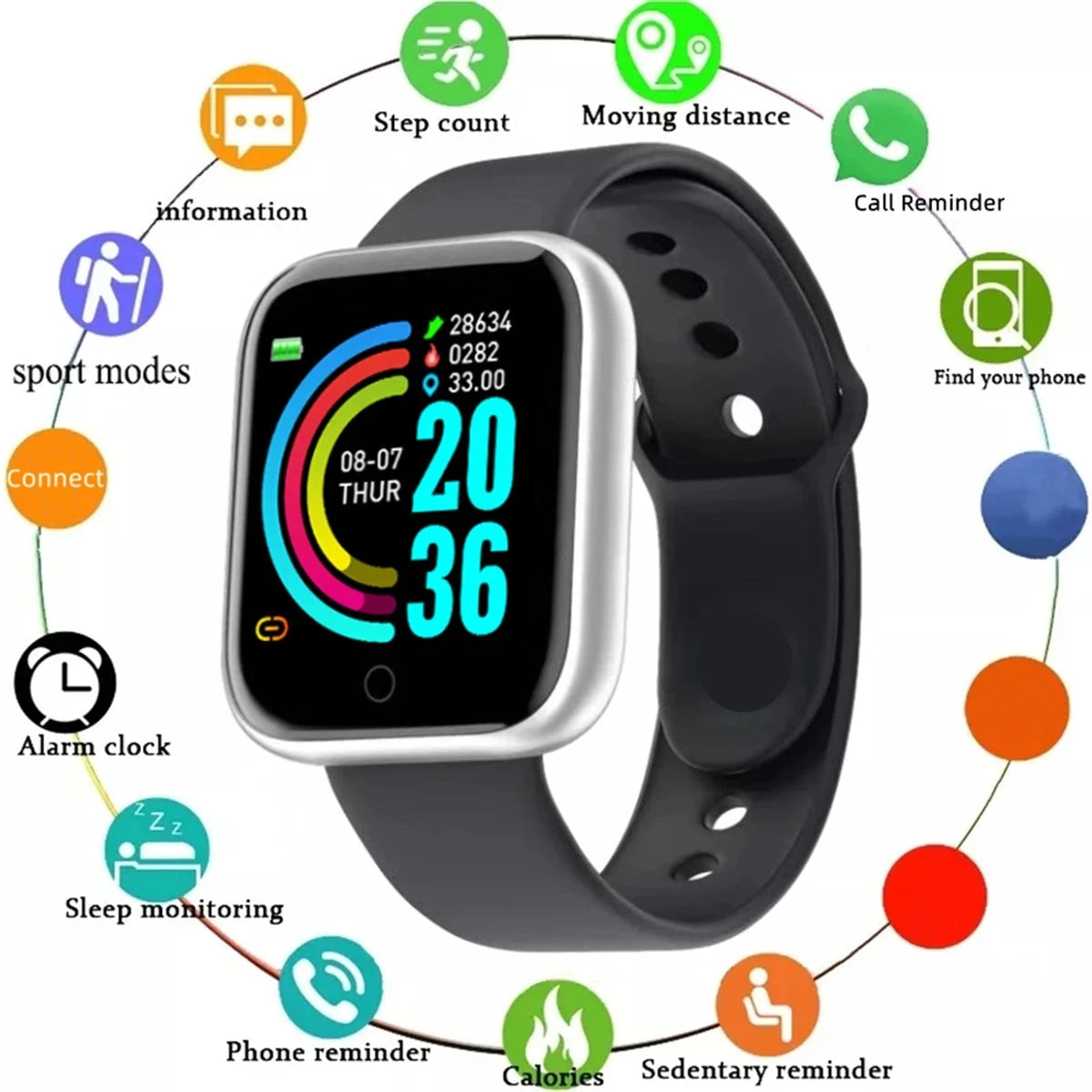 Smartwatch Men Women Wristwatches Smart Watch Message GlowCart