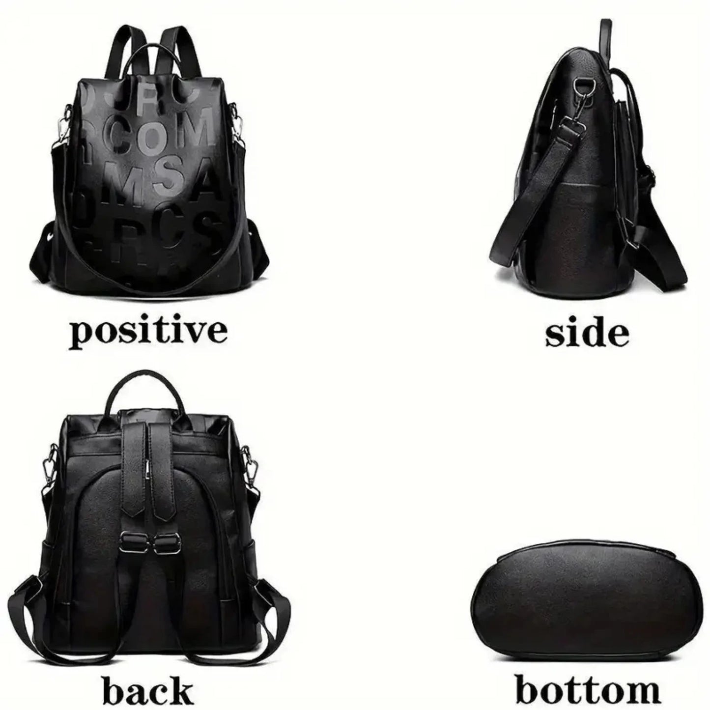 Women's fashion backpack, large capacity anti-theft travel GlowCart