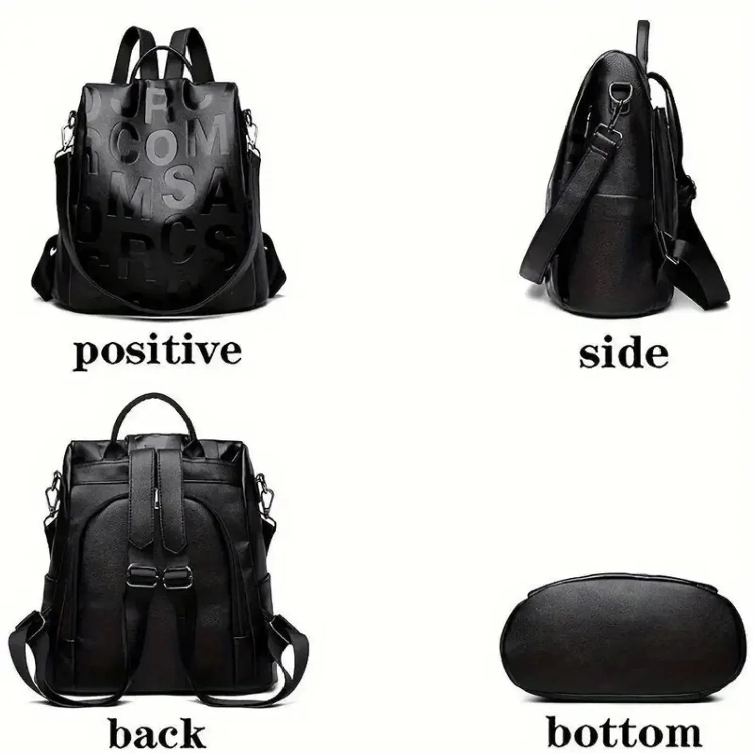 Women's fashion backpack, large capacity anti-theft travel GlowCart