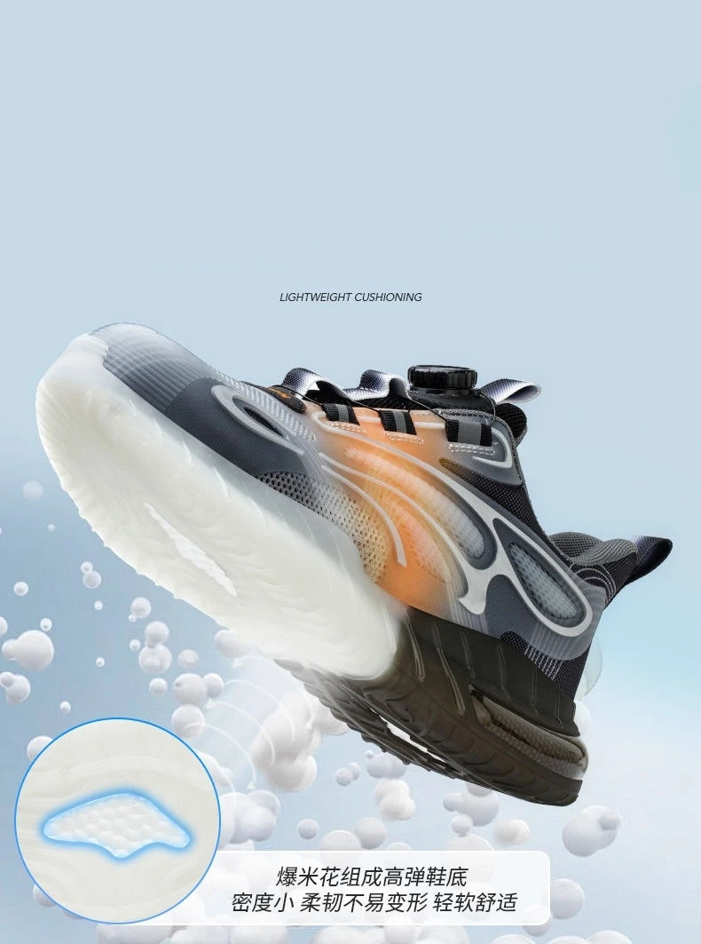 High-top men's all-season universal steel head anti-smash anti-puncture rotating buckle non-slip wear-resistant safety shoes GlowCart