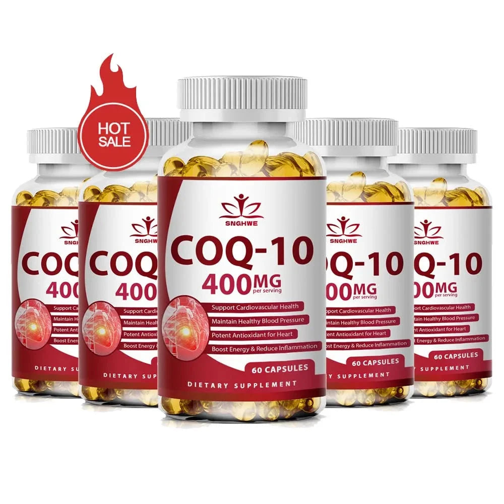 120pcs Organic Q10 Coenzyme 400mg Capsules Cardiovascular GlowCart
