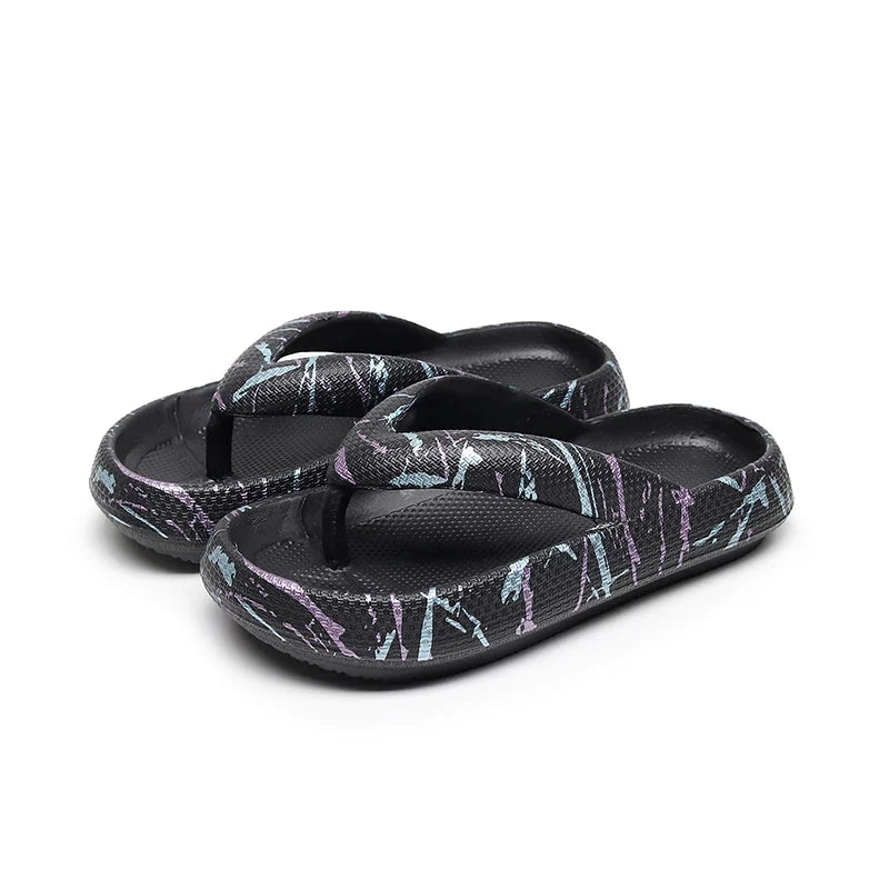 Summer Women Comfort Flip-Flop Leopard Soft Thick-Soled GlowCart