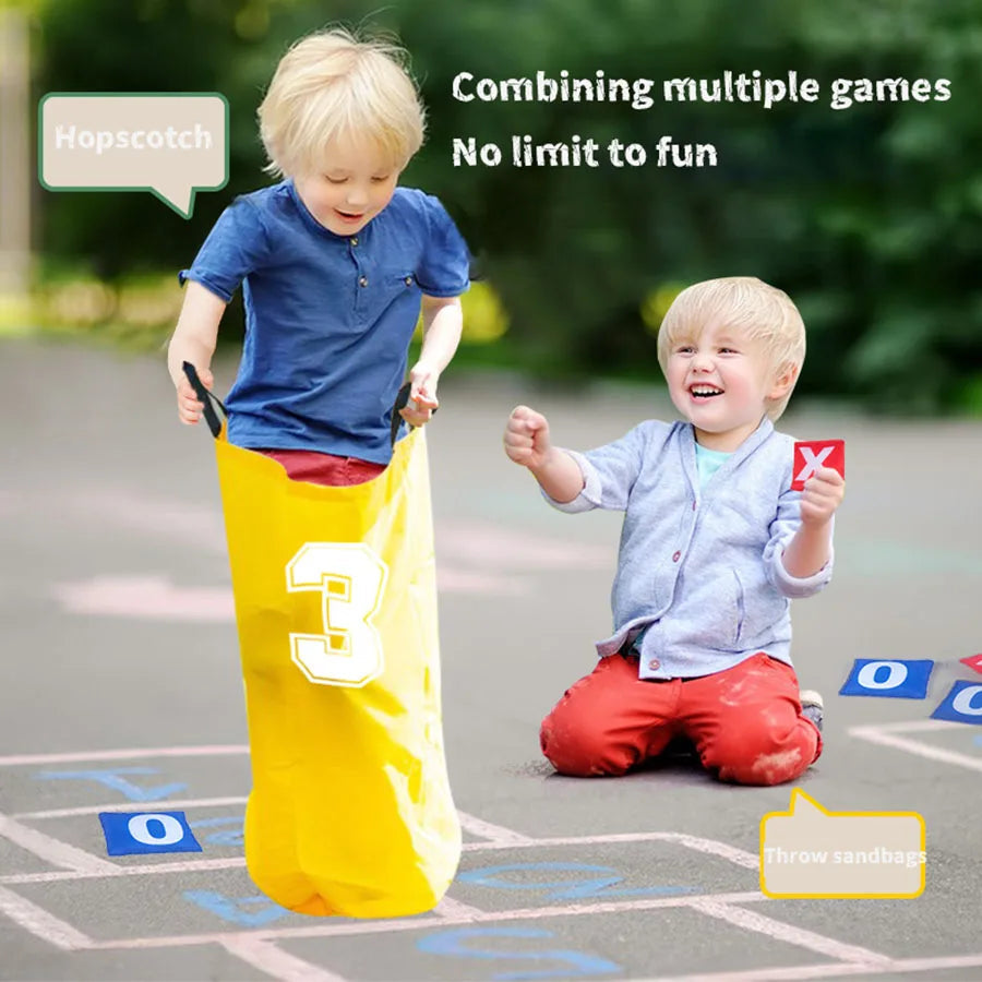 4pcs Colorful Kids Jumping Bags Foldable Lightweight Kids Field Race Bag Portable Easy To Carry Outdoor Games Outdoor Race Bags GlowCart