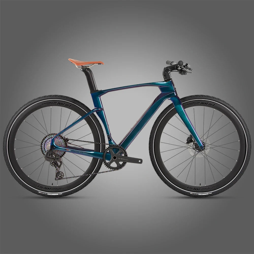 TWITTER GRAVEL-V3 Wheel Peak EDS radio variable 13speed Flat handlebar full carbon fiber gravel road bike hydraulic disc brakes GlowCart