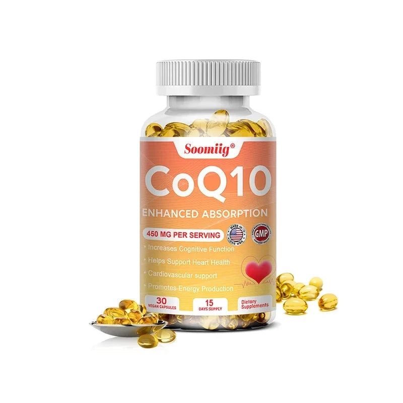 120pcs Q10 Coenzyme 450mg Capsules Cardiovascular and Heart GlowCart