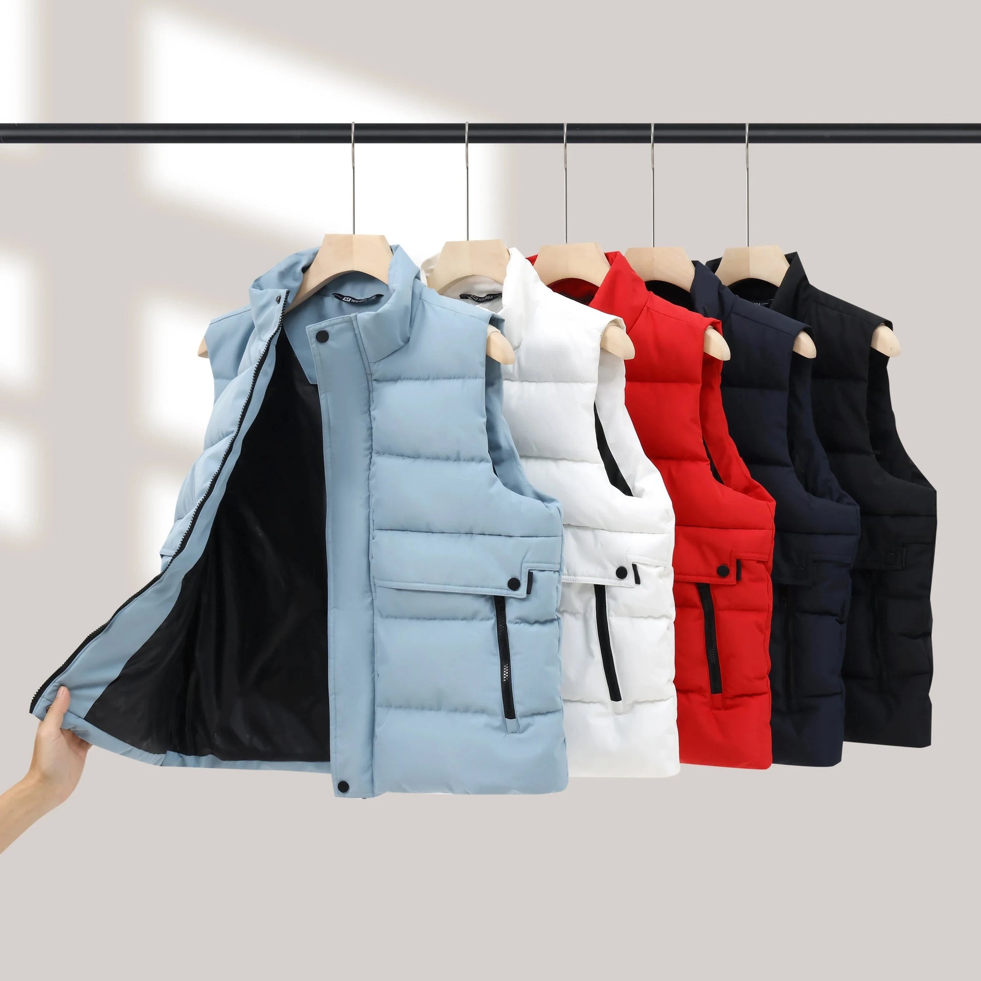 Men Women Down Vest Sleeveless Puffer Jacket Winter Trendy GlowCart