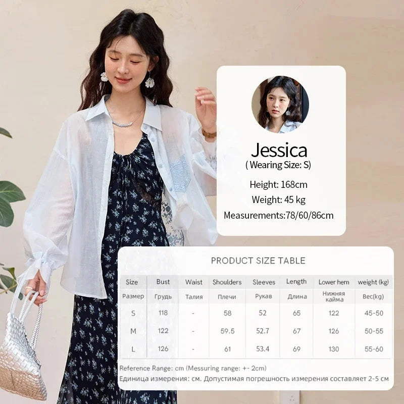 MISHOW Blend Patchwork Lace Cool Shirt Female Autumn 2025 GlowCart