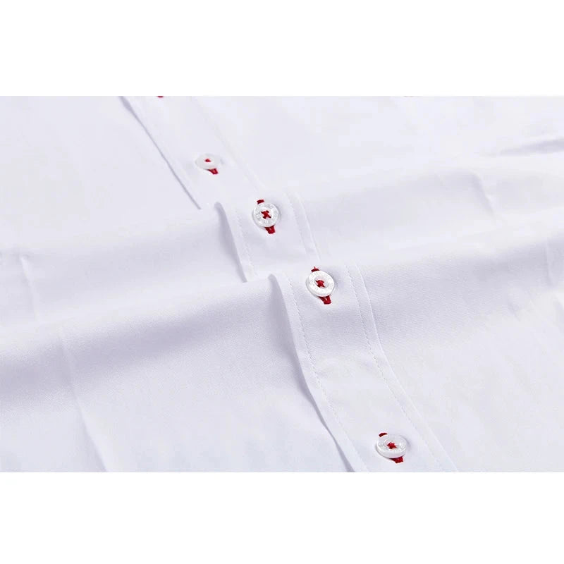 CHCH 2024 New Fashion 100% Cotton Long Sleeve Shirt Solid GlowCart