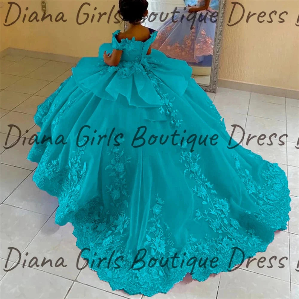 Luxurious Double Color Flower Girl Dress Wedding Dresses GlowCart