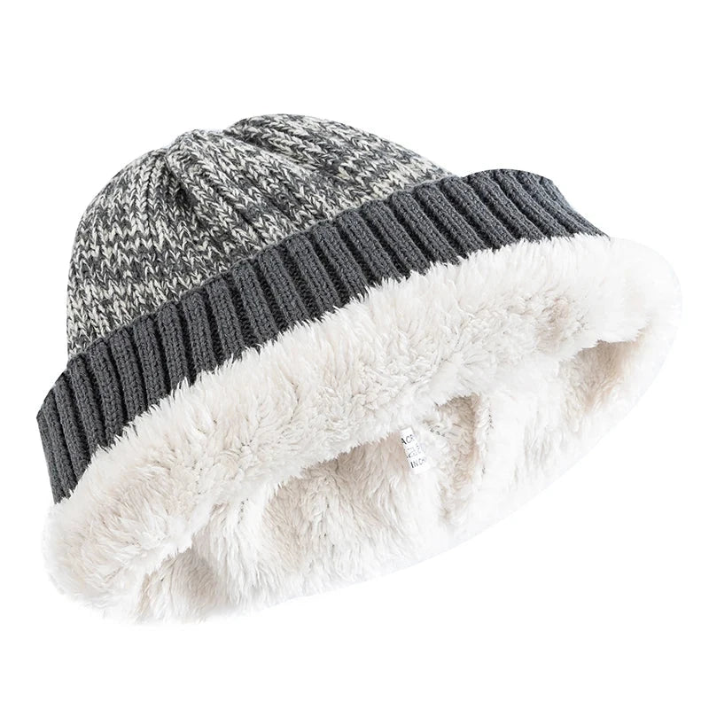 New Unisex Two-Tone Winter Hats Add Fur Lined Men And Women GlowCart